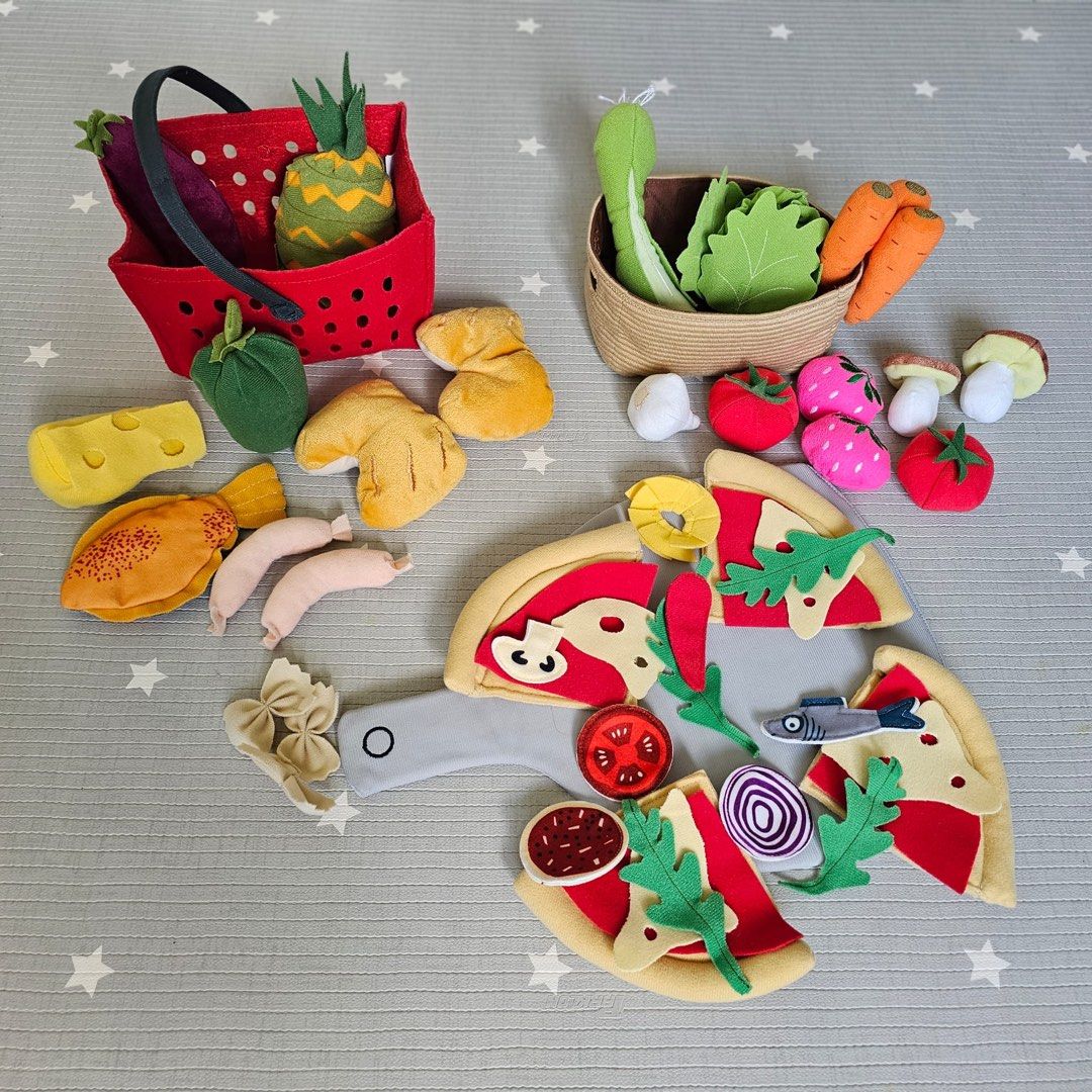 IKEA Pizza Vegetables and Basket Pretend Play Kids Toddler Baby toys