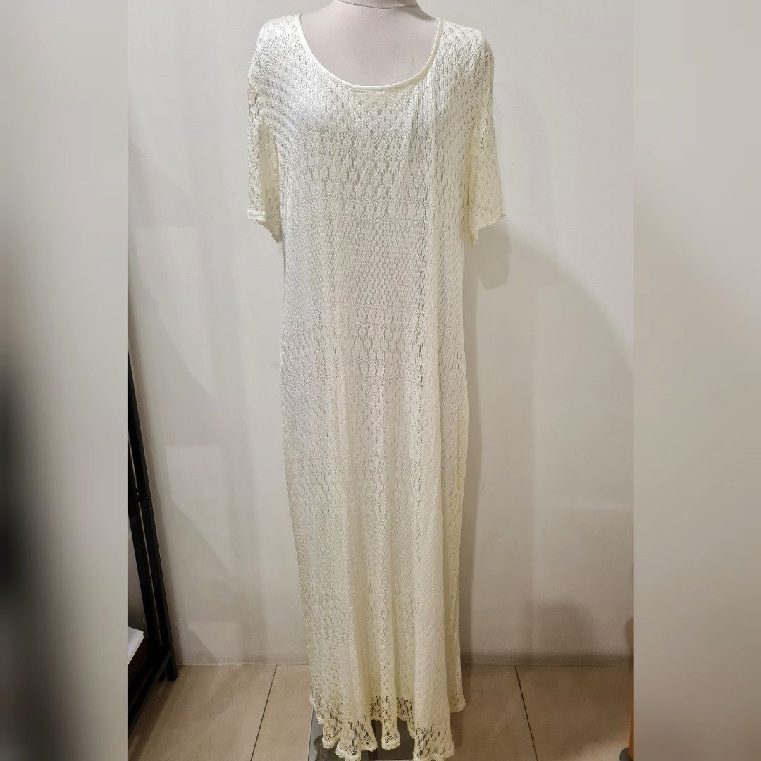 Lane bryant white lace dress on sale