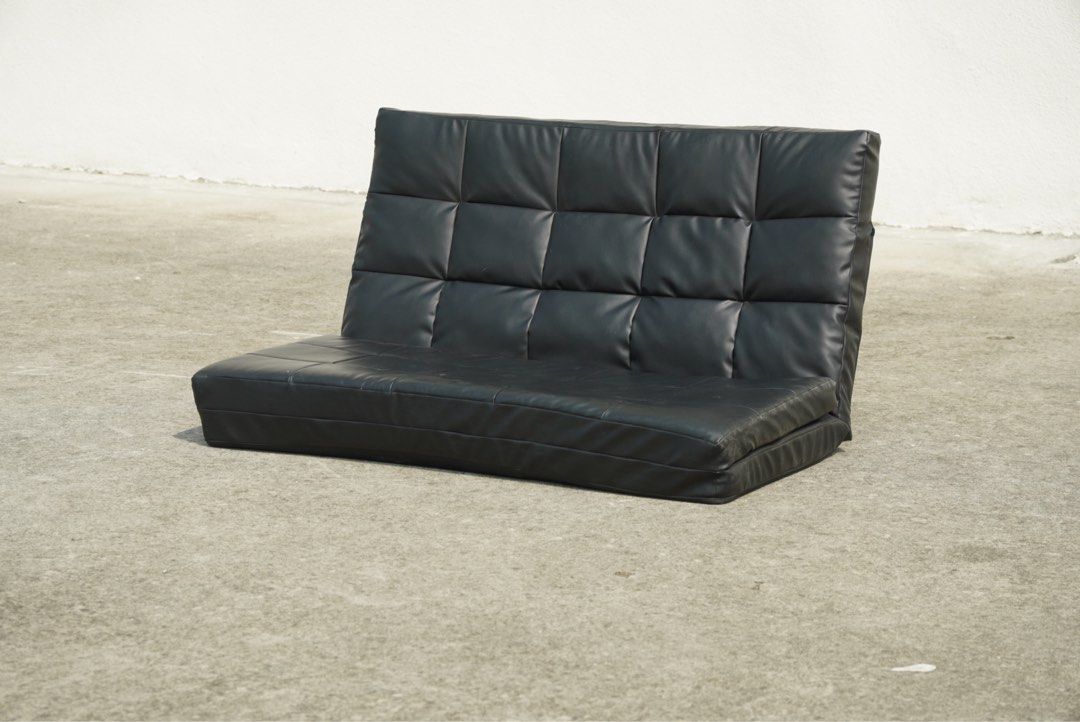 Leather floor sofa bed (Category: Sofas) located in Bulacan. Submitted by rock_off.thriftshop.ph (Listing ID 1314375636, Image 1). Description: .