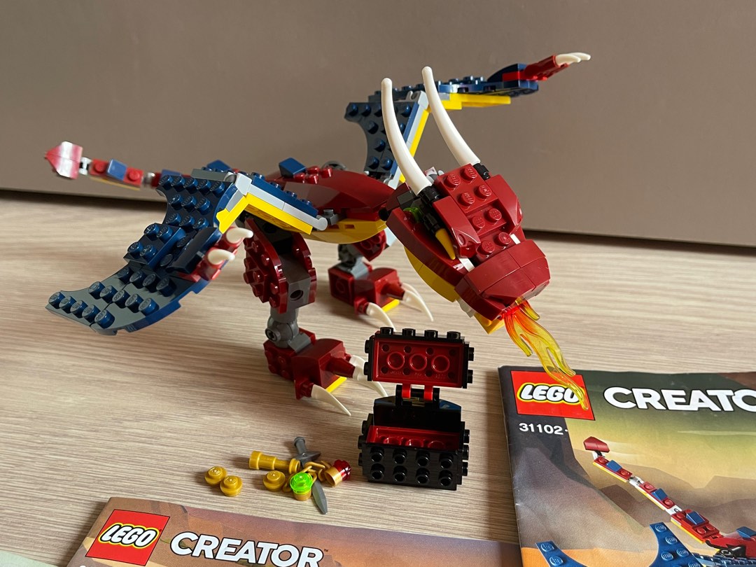 Lego Creator 3in1 31102 Fire Dragon 2020 Hobbies Toys Toys Games on Carousell