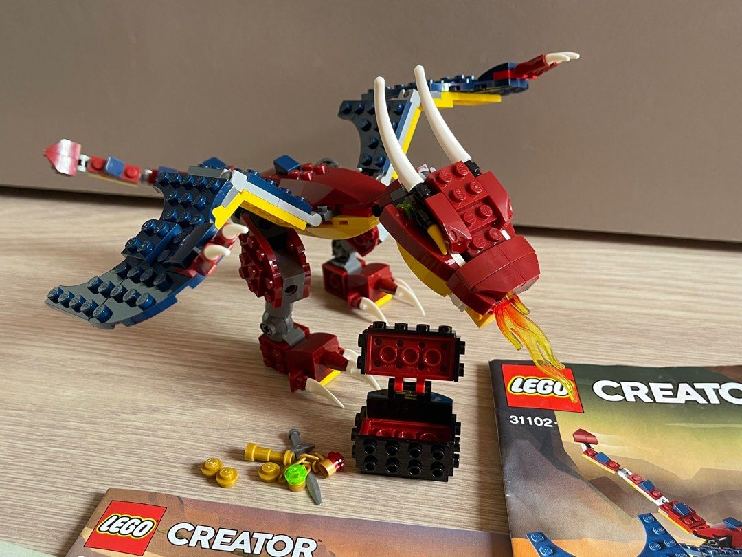 Lego Creator 3in1 31102 Fire Dragon 2020 Hobbies Toys Toys Games on Carousell