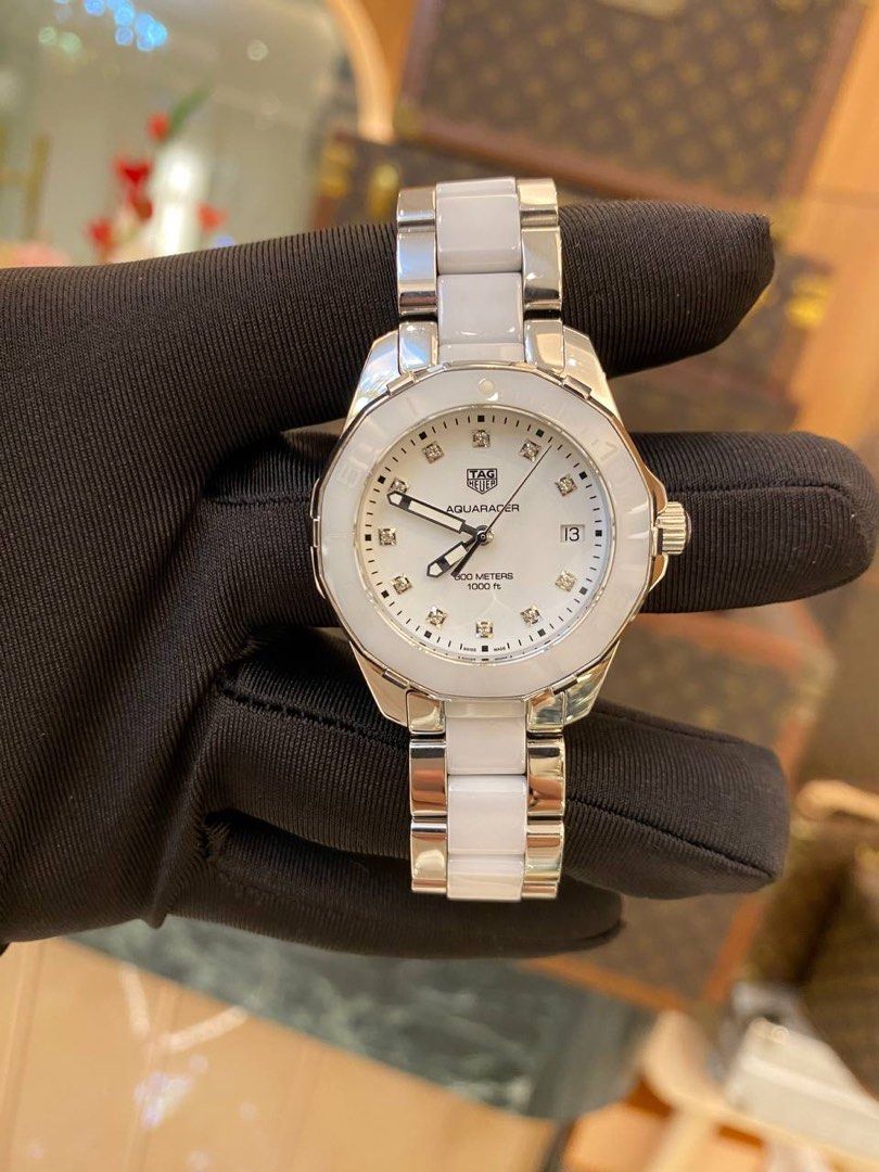 Tag heuer women's white ceramic best sale
