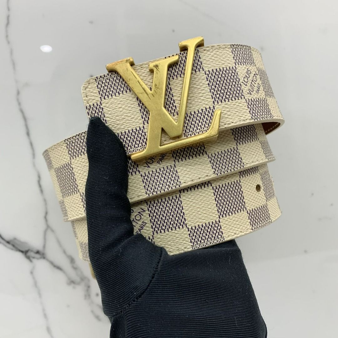 Louis vuitton damier azur belt outlet