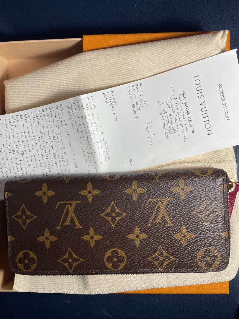 LV Clemence Wallet (Category: Luxury Bags & Wallets) located in Pasig City. Submitted by seekonhand (Listing ID 1314373661, Image 2). Description: Louis Vuitton Clemence Wallet Fuschia Never used just stored COMPLETE inclusion with gift receipt 8 card slots.