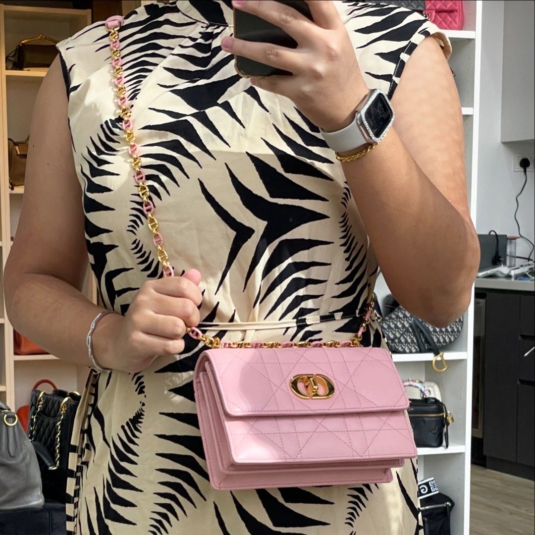 Miss Dior Mini Bag Pink Lambskin GHW Luxury Bags Wallets on Carousell