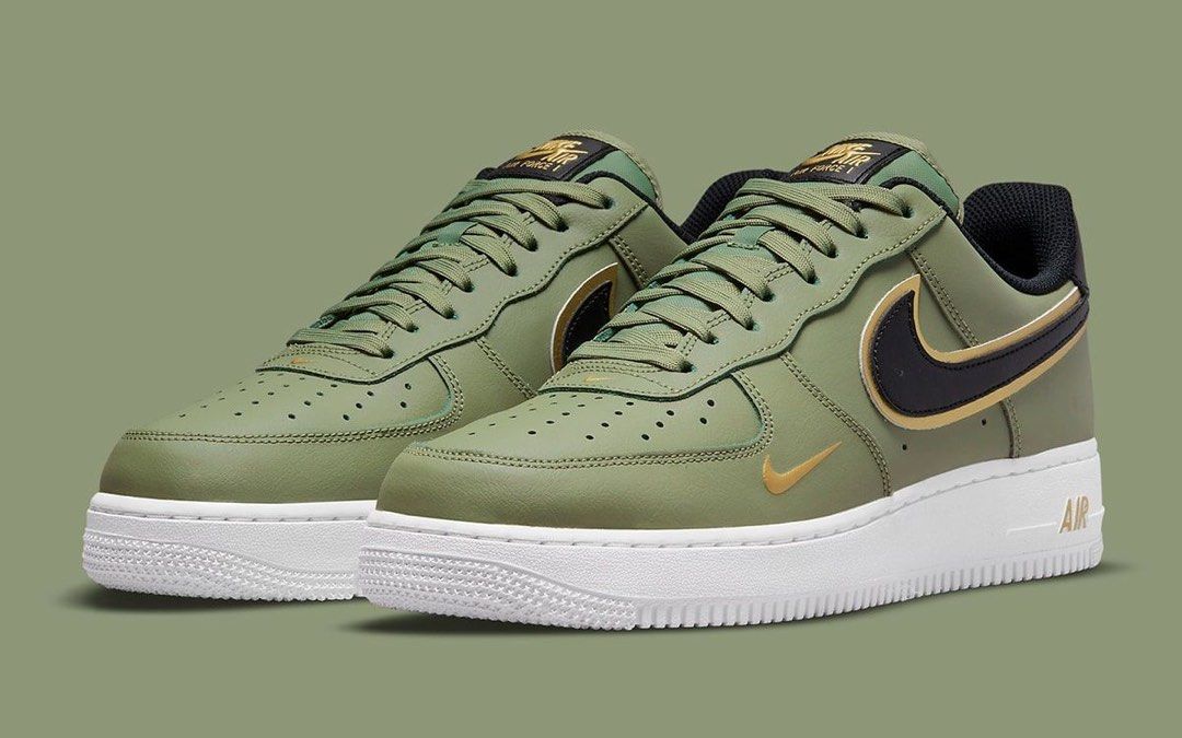 Nike Air Force 1 low Olive Gold shoes Men s Fashion Footwear Sneakers on Carousell