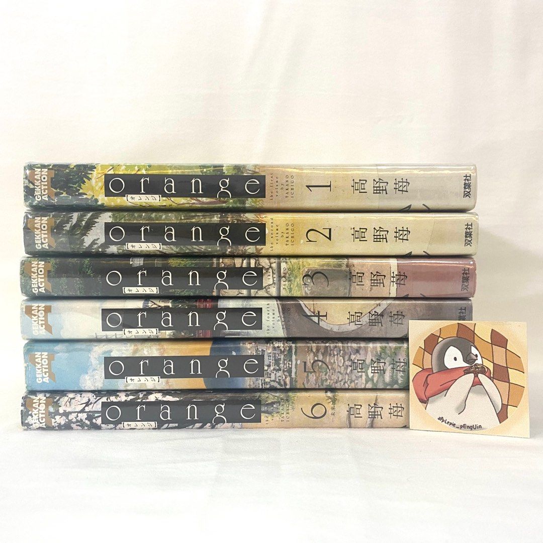 Orange Manga Volumes 1-6 (SET) (Category: Comics & Manga) located in Cavite. Submitted by applepiepenguin (Listing ID 1314417606, Image 1). Description: Sold as set In Japanese Language Slightly used (came directly from Japan), please manage your expectations See pictures for book condition (Issue: slight yellowing of pages) [books are protected in a plastic cover] .