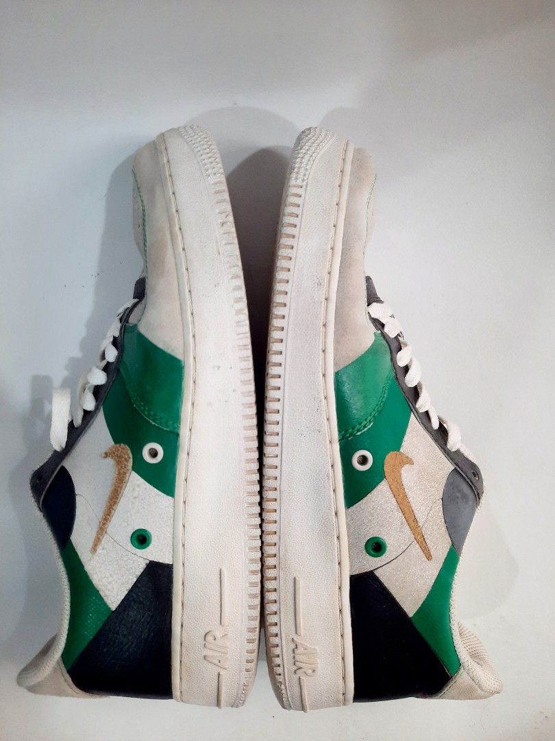 Original Nike Air Force 1 Low Vast Grey Green, Fesyen Pria, Sepatu 
