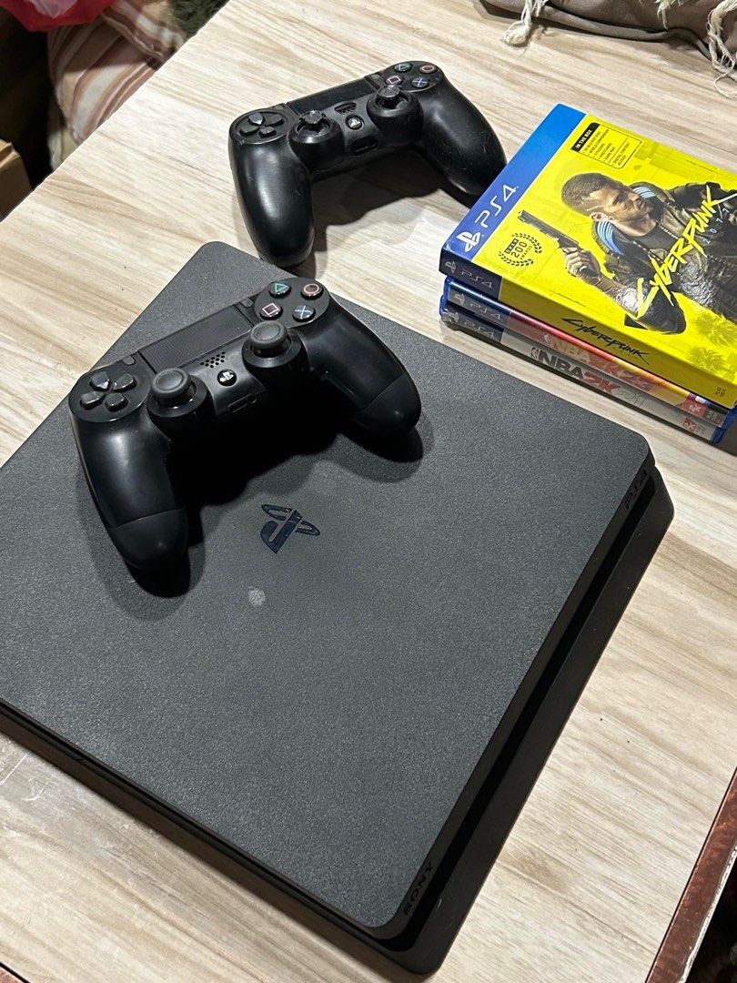 PS4 (Category: Other Gadgets) located in Las Pinas. Submitted by patriciash32852 (Listing ID 1314512211, Image 3). Description: For sale Ps4 Slim 500GB Inclusions: 2 controllers HDMI Chord 2 Controllers Cyberpunk Nba 2k23 Nba 2k21 Box 10k.