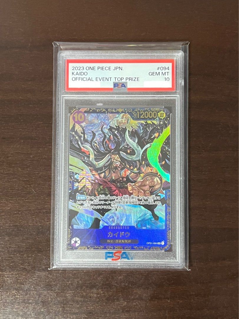PSA 10 Kaido OP01-094 SR Official Event Top Prize - ONE PIECE Card