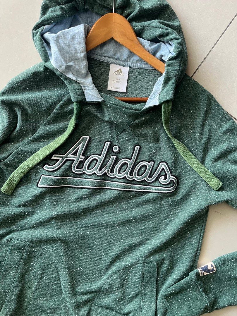 RARE Adidas Retro Hoodies Green size M Men s Fashion Coats Jackets and Outerwear on Carousell
