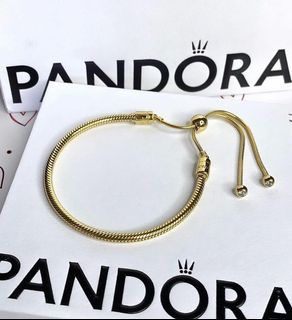 SALE✨ PANDORA GOLD SHINE SLIDER SNAKE CHAIN BRACELET