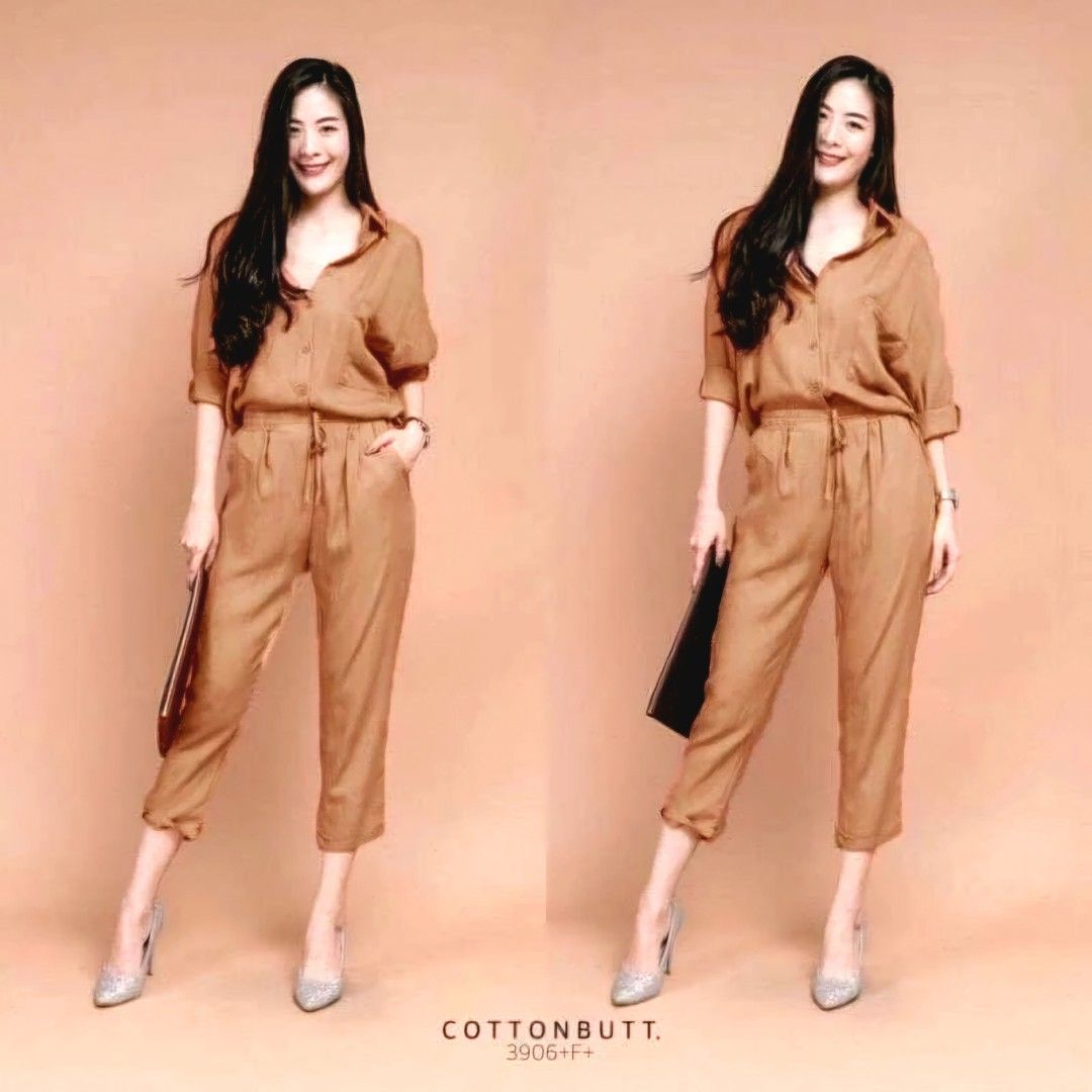 Sasha Loves - Bangkok Rayma Coordinates (Category: Sets or Coordinates) located in Muntinlupa City. Submitted by sashaloves (Listing ID 1314518834, Image 2). Description: Sasha Loves - Bangkok Rayma Coordinates Free Size | Fits medium to large body frames Chest Circumference: 37" Waist: 26" to 31" Length: 31" 2-pc Set | Premium thick fabric | Garterized pants with pockets Made in Thailand Actual color may vary due to lighting and camera resolutio