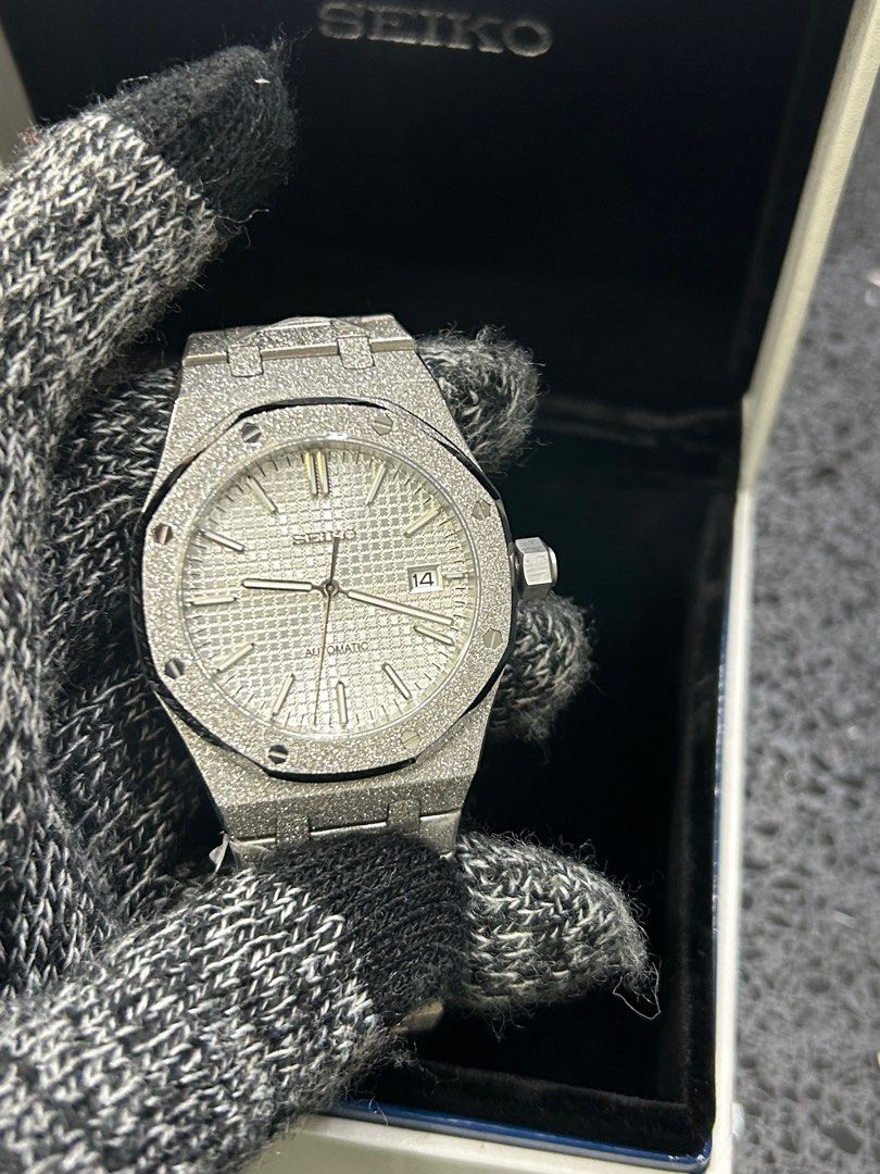 Iced out seiko hot sale