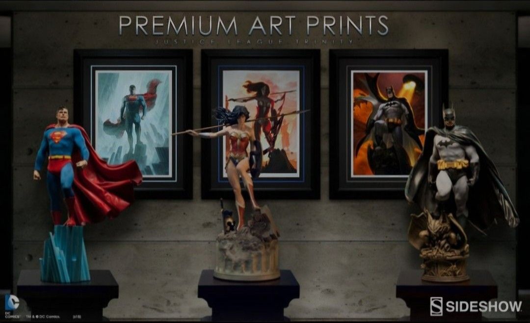 Set of 3 Sideshow Justice League Superman,Batman & Wonder Woman Premium ...