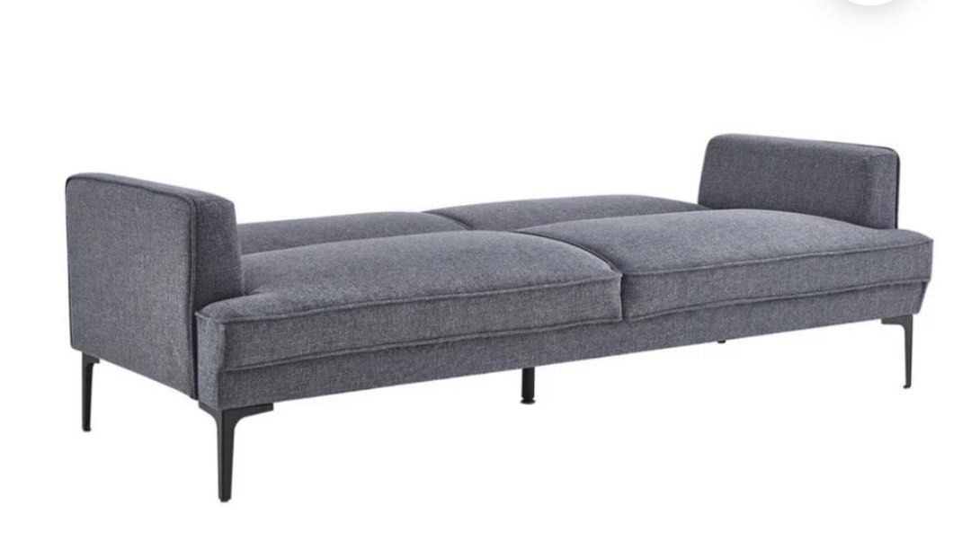 Sofa / Sofabed / Couch (Category: Sofas) located in Pasig City. Submitted by dpl__ (Listing ID 1314426801, Image 3). Description: Well taken care of (we always have sofa cover) Can turn into a bed Can be reclined as well Sofa: 208L X 98W X 81H Bed: 208L X 108W X 41H Rfs: I prefer a darker shade of grey 😅.