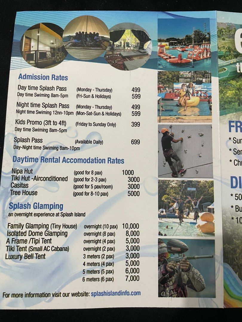 Splash Island Vouchers (Category: Vouchers) located in Santa Rosa. Submitted by krxtnm (Listing ID 1314516751, Image 3). Description: Valid until 2025.