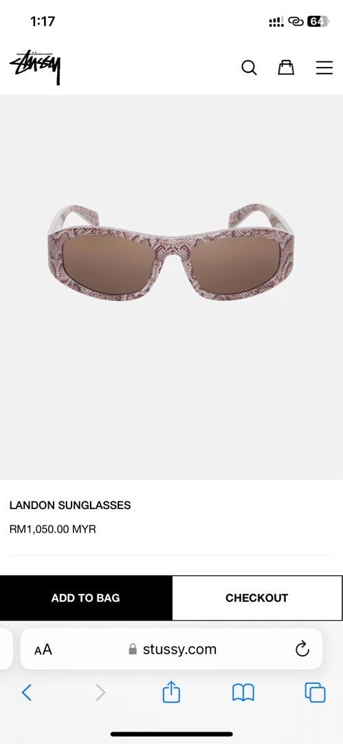 Stussy Eyegear - Landon Sunglasses Python, Men's Fashion Stussy Eyegear - Landon Sunglasses Python, Men's Fashion