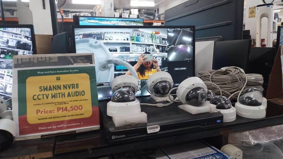 Swann NVR8 CCTV with Audio (Category: Security Systems & CCTV Cameras) located in Muntinlupa City. Submitted by aussie.surplustore (Listing ID 1314393440, Image 1). Description: Swann NVR8 CCTV with Audio. Includes: 4x dome cam, 1x 2TB NVR8 with audio, 4x cable wires *monitor and installation are not included* Price: P14,500 Surplus from Australia We are available online and thru our physical store located at: 👉MUNTINLUPA For more info direct me