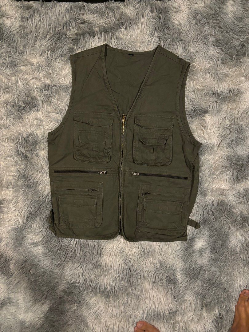 Dark green vest mens shop