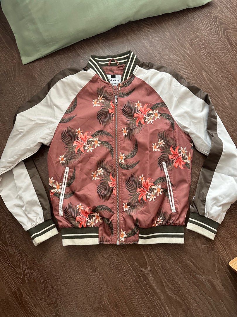 Topman floral bomber jacket