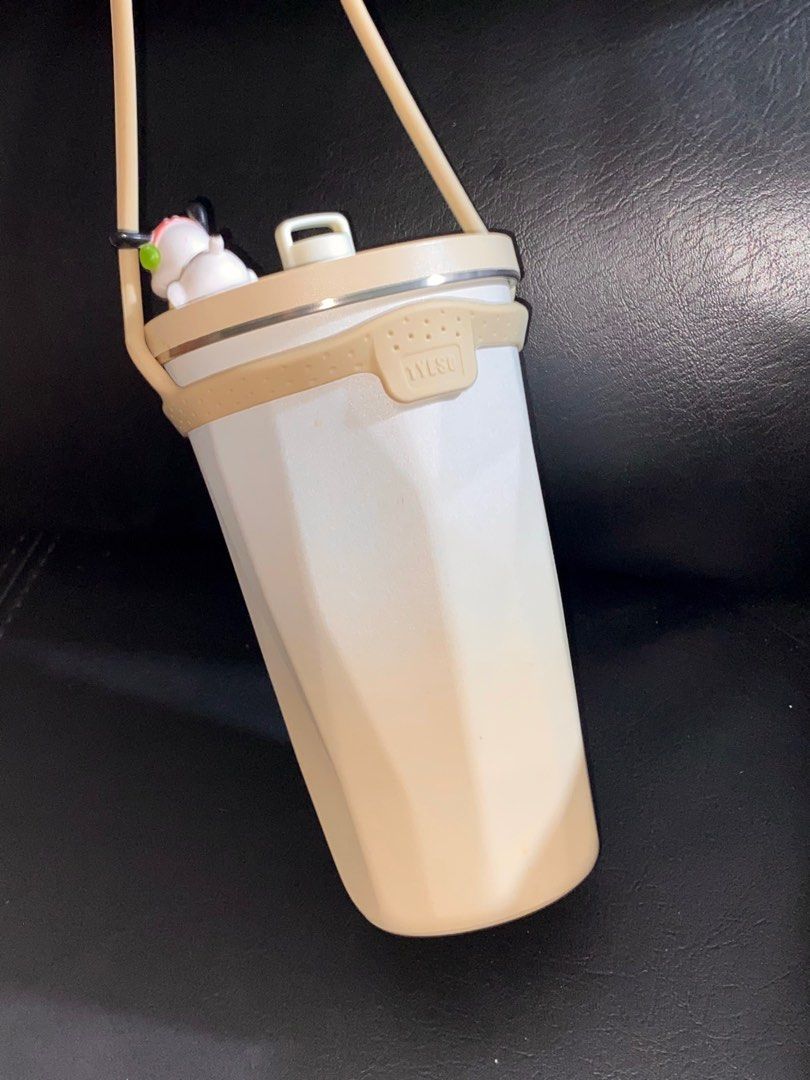 TYESO bottle with bendable straw (Category: Water Bottles & Tumblers) located in Manila. Submitted by starrystylecloset (Listing ID 1314549959, Image 2). Description: - never used (just needs to be washed) - bottle accessory on top is removable .
