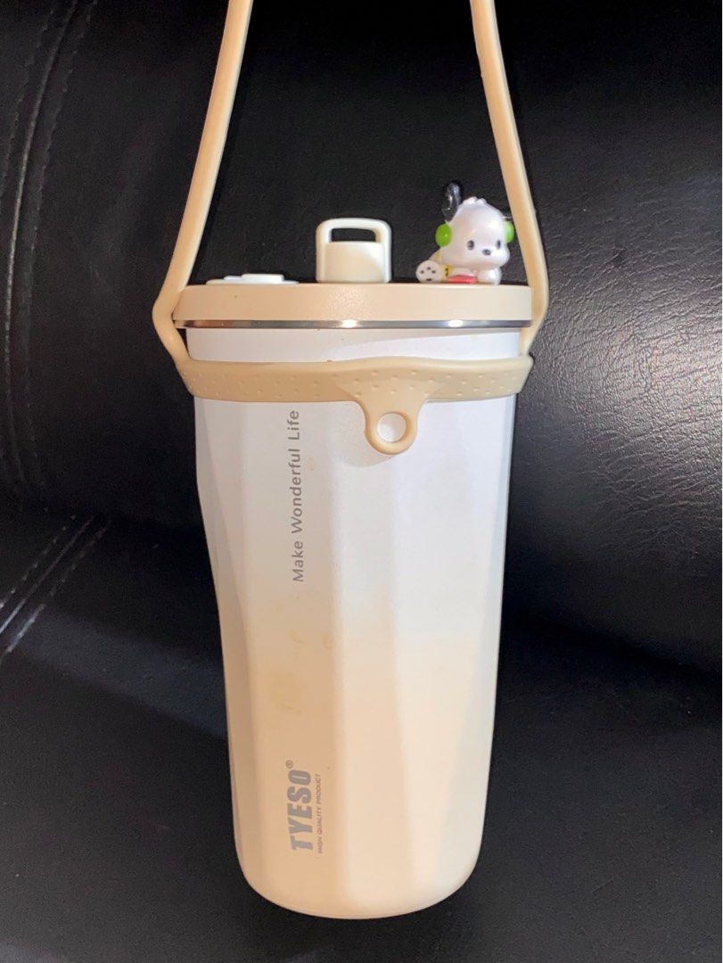TYESO bottle with bendable straw (Category: Water Bottles & Tumblers) located in Manila. Submitted by starrystylecloset (Listing ID 1314549959, Image 1). Description: - never used (just needs to be washed) - bottle accessory on top is removable .