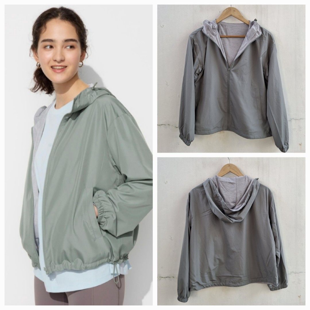 UNIQLO WANITA JAKET PARKA REVERSIBEL 51 GREEN HIJAU BARU ASLI ORIGINAL Fesyen Wanita Pakaian Wanita Baju Luaran di Carousell