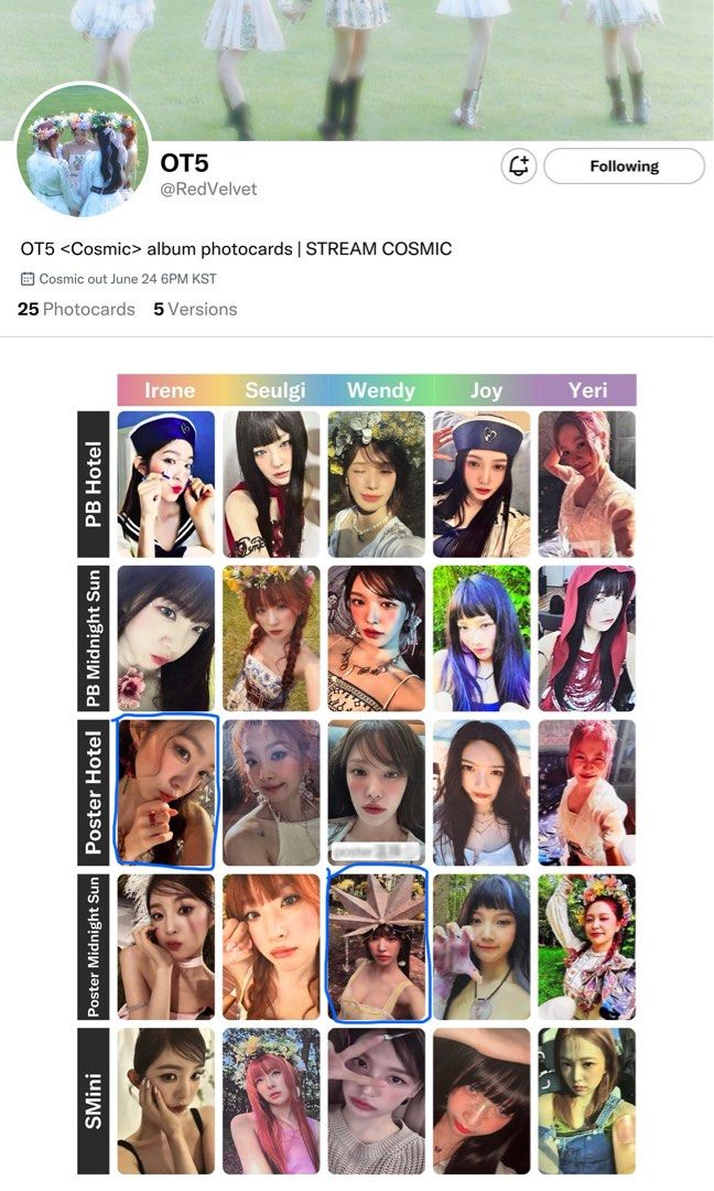 wtt red velvet cosmic poster ver pc irene seulgi wendy joy yeri wtt red velvet cosmic poster ver pc irene seulgi wendy joy yeri