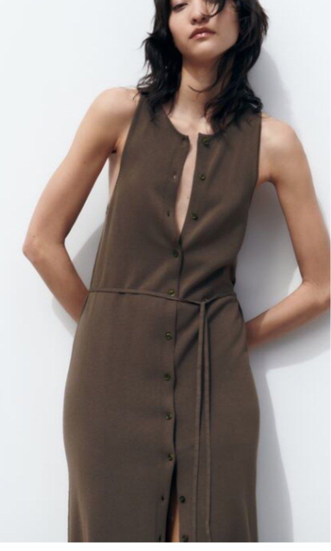 Zara maxi knit dress, Women's Fashion, Dresses & Sets, Dresses on Carousell