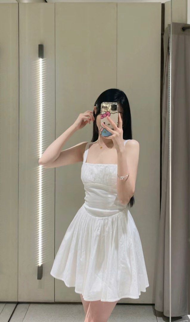 Zara white Fit Flare Dress Women s Fashion Dresses Sets Dresses on Carousell