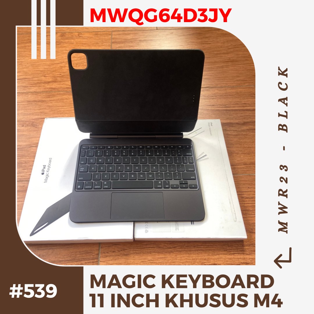#539 iPad Magic Keyboard 11 inch khusus pro M4 MWR23 BLACK SD MEI 2025 ...