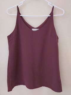 可調交吊帶上衫，豆沙色64215240045057110