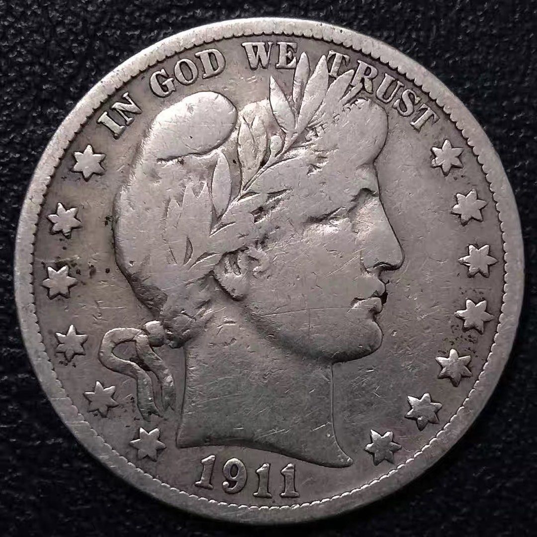 美國🇺🇸 1911年巴伯爾自由女神50分半元銀幣（S標）, 興趣及遊戲, 收藏品及紀念品, 錢幣- Carousell