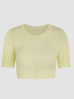 🌟【二手衣物 Pre-owned Clothing】      女裝短袖針織短身上衣 Women’s Short Sleeve Knitted Top64209178405762110