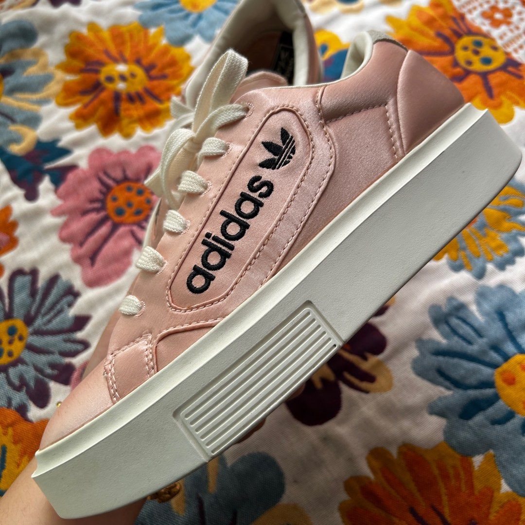 Pink adidas sleek hot sale