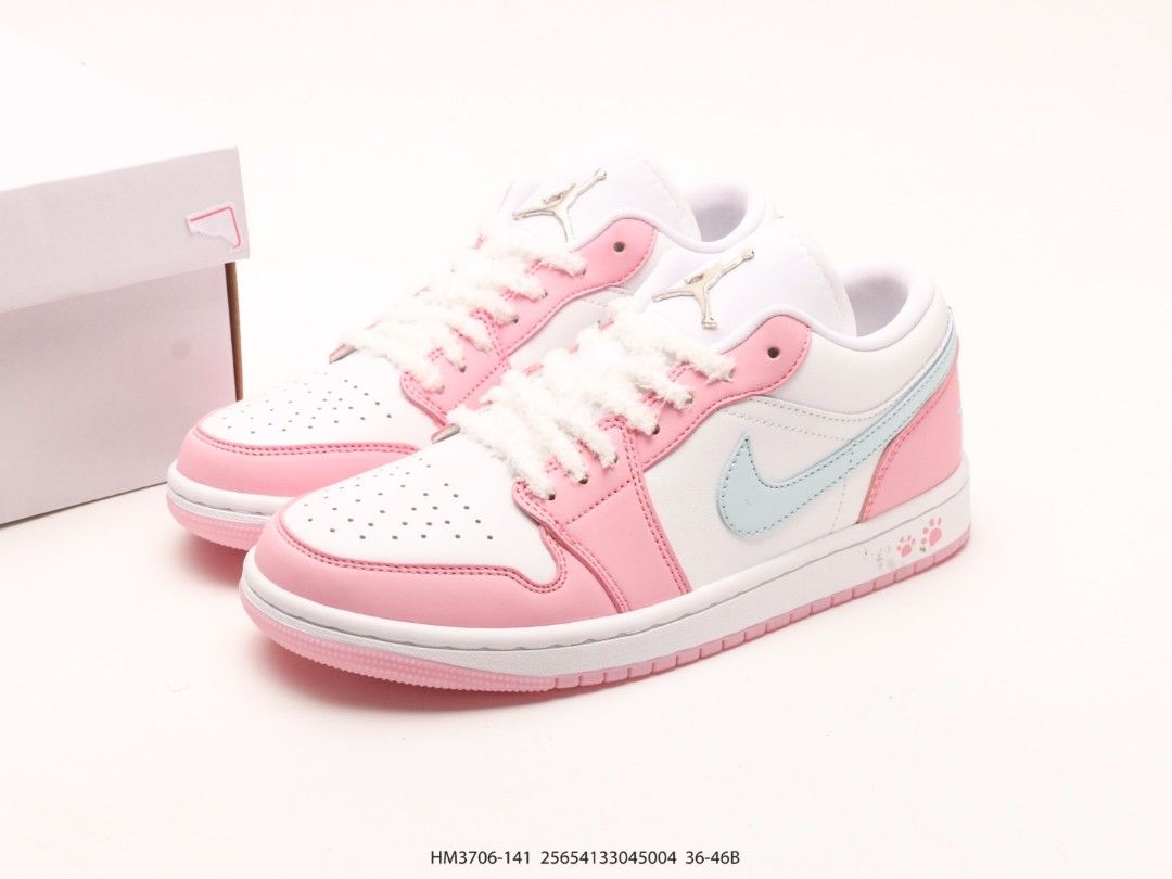 Air Jordan 1 Low Paw Print Pink shoes US 5 US 12 Women s Fashion Footwear Sneakers on Carousell