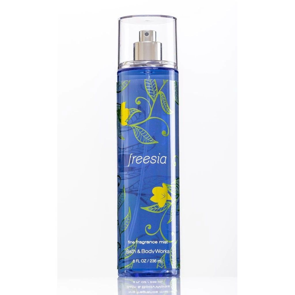 Authentic Bath and Body Works in Freesia (Category: Fragrance & Deodorants) located in Pasay City. Submitted by coaisa (Listing ID 1314680321, Image 1). Description: 💯 authentic, not class A or any fake unopened and untested few bottles left slightly negotiable if you'd buy 2+.