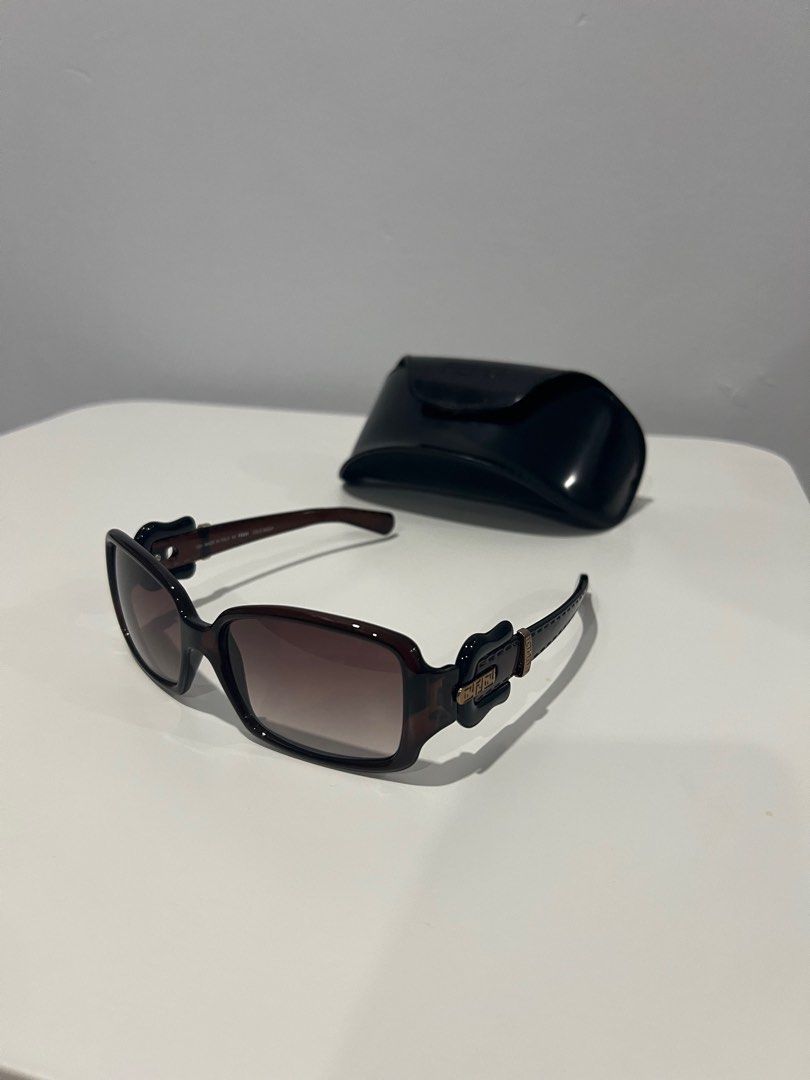 Authentic Fendi buckle brown sunglasses