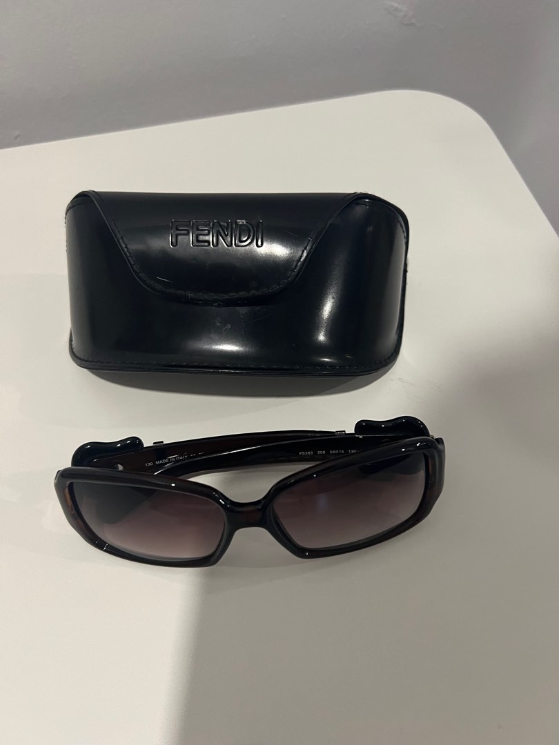 Authentic Fendi buckle brown sunglasses
