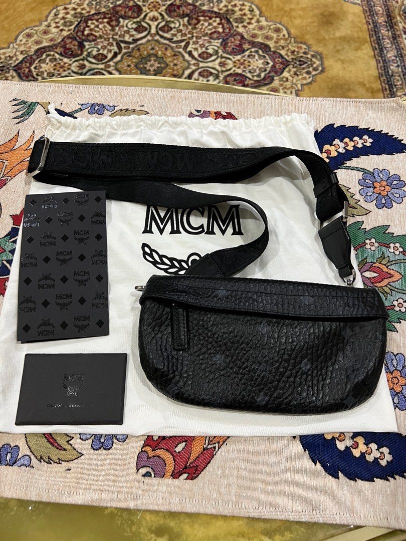 Authentic MCM Visetos Small Chest bag Black