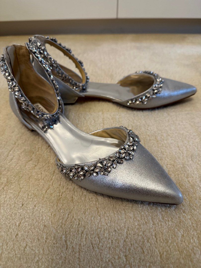 Badgley Mischka Vivien II Dress Flats Womens wedding shoes Carousell
