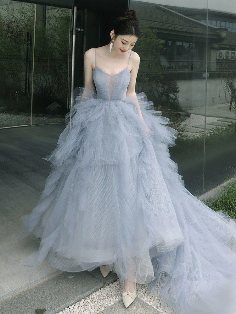 Blue Fairy Wedding Dress, Women's Fashion, Dresses & Sets, Dresses on  Carousell