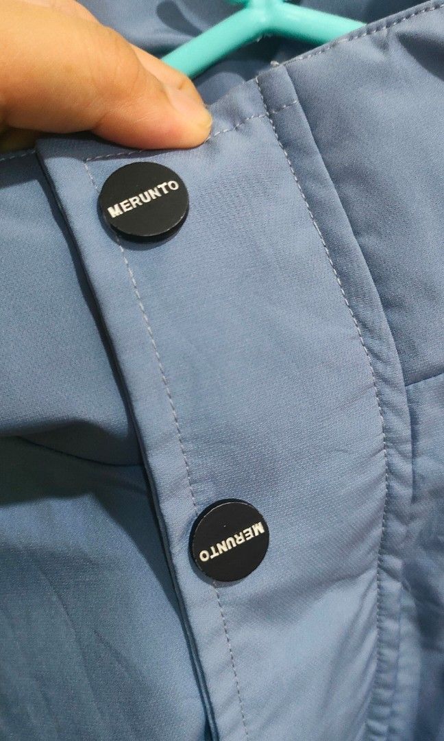 Blue Jacket (Category: Coats, Jackets and Outerwear) located in Antipolo. Submitted by aprililing (Listing ID 1314607164, Image 3). Description: Blue jacket with double lining (no hood). Brand: Korean brand Size: XS-M Condition: Like new, used it a few times.