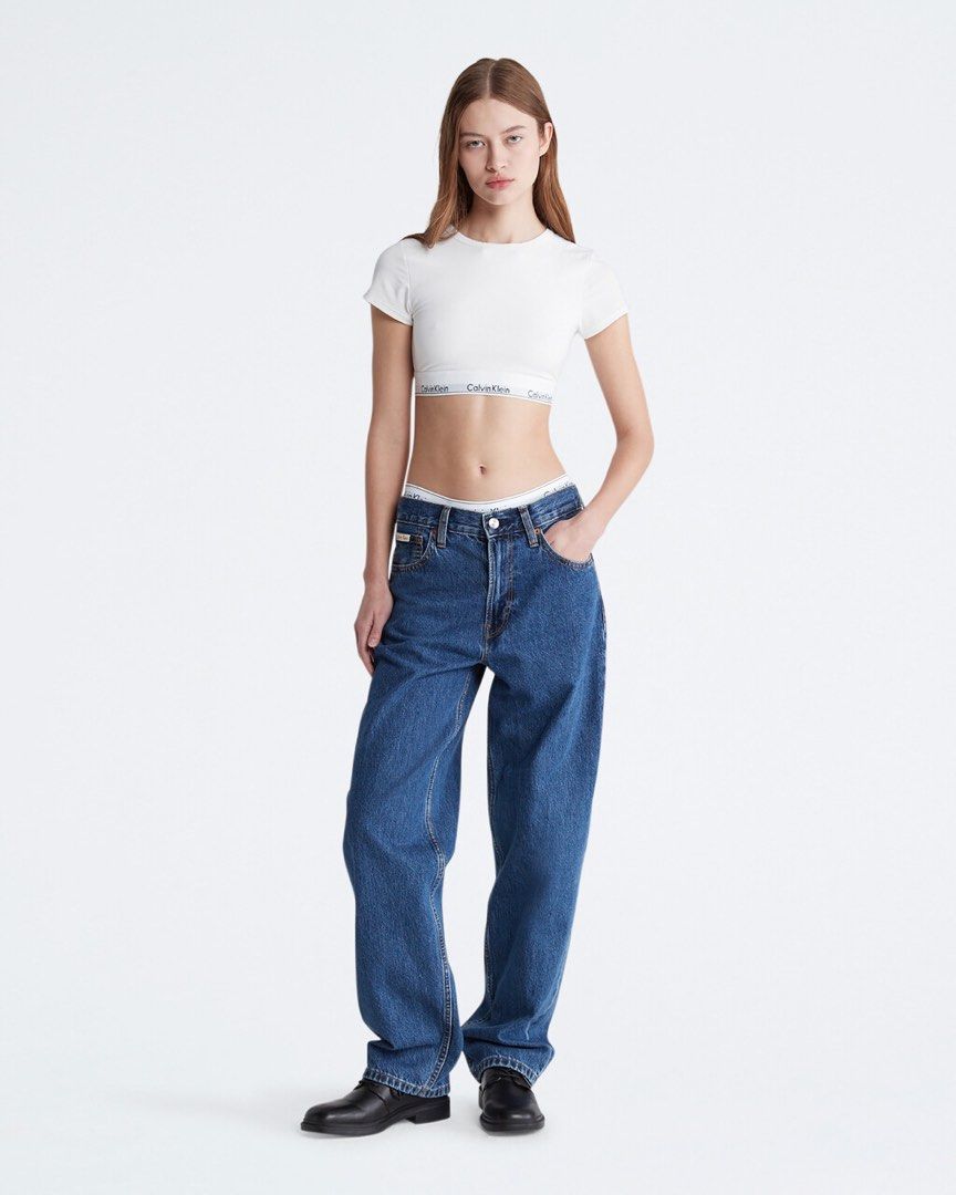 BN CK 90s Loose Fit Wide Leg Jeans Women s Fashion Bottoms Jeans Leggings on Carousell