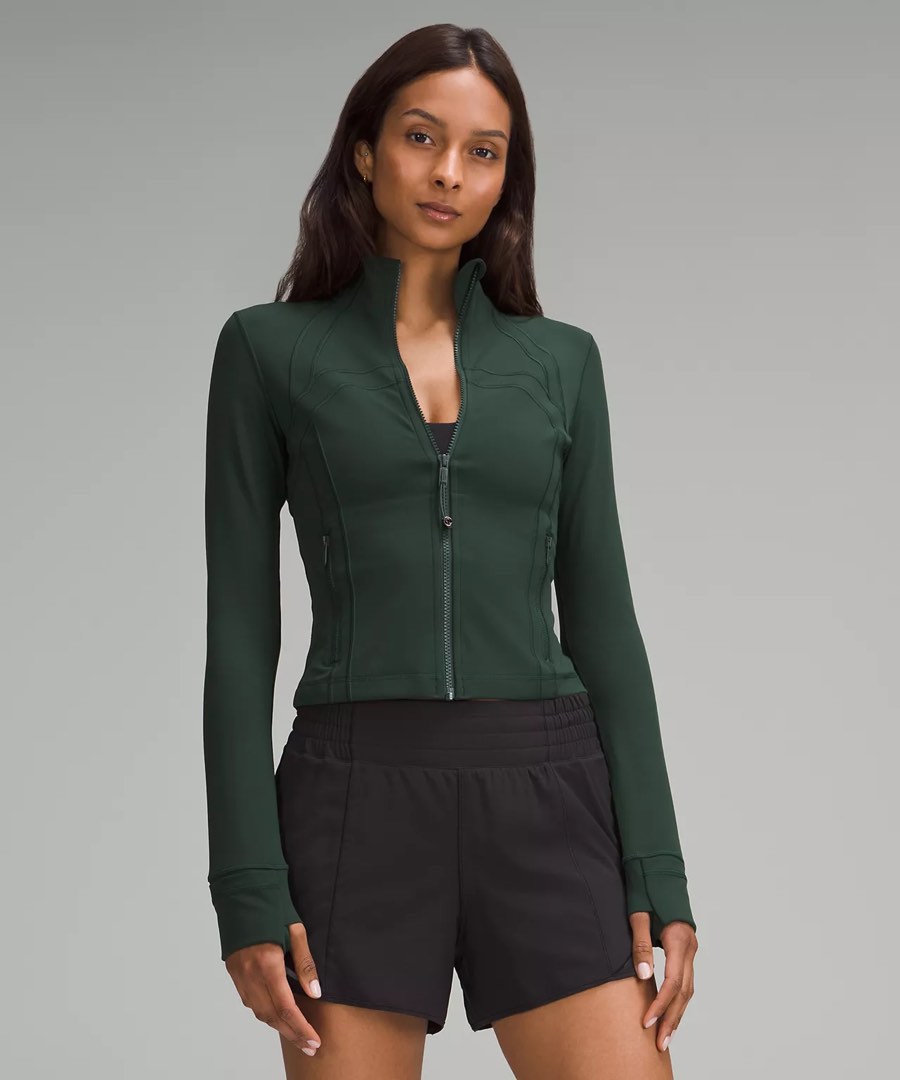 BNWT Lululemon Define Cropped Jacket Nulu Size 6 LEGACY GREEN Women s Fashion Activewear on Carousell