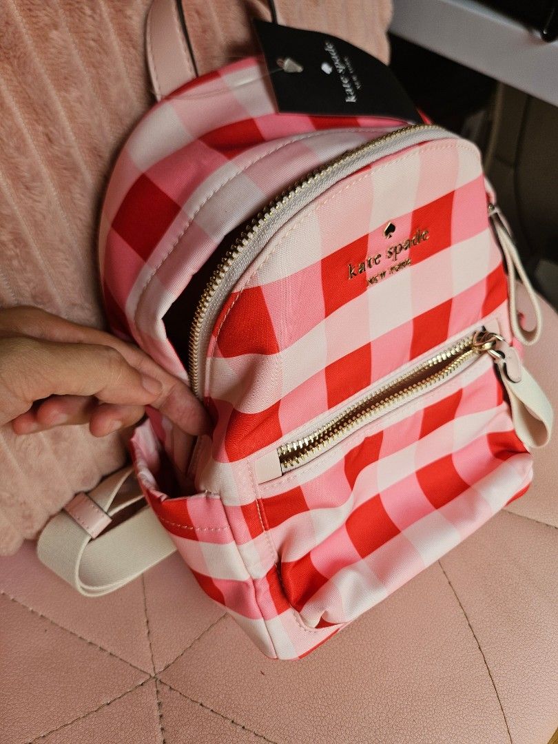 BRAND NEW AND AUTHENTIC KATE SPADE Chelsea Gingham MINI BACKPACK (Category: Backpacks) located in Paranaque City. Submitted by chachalim3 (Listing ID 1314581990, Image 3). Description: FOR SALE BRAND NEW AND AUTHENTIC KS Chelsea Gingham MINI BACKPACK Bought in Las Vegas P4500 only With front and side pockets, card slots and back pockets. Originally $258 Really nice color 💕.