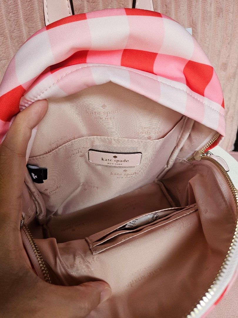 BRAND NEW AND AUTHENTIC KATE SPADE Chelsea Gingham MINI BACKPACK (Category: Backpacks) located in Paranaque City. Submitted by chachalim3 (Listing ID 1314581990, Image 2). Description: FOR SALE BRAND NEW AND AUTHENTIC KS Chelsea Gingham MINI BACKPACK Bought in Las Vegas P4500 only With front and side pockets, card slots and back pockets. Originally $258 Really nice color 💕.