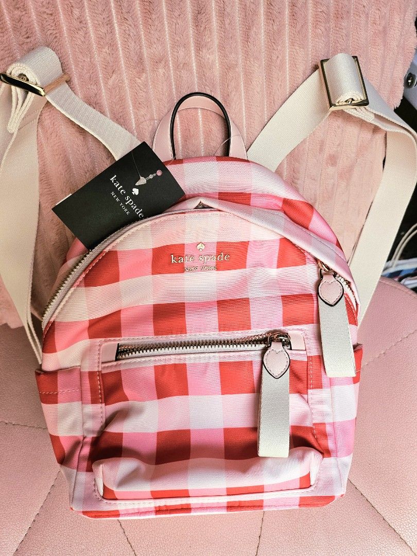 BRAND NEW AND AUTHENTIC KATE SPADE Chelsea Gingham MINI BACKPACK (Category: Backpacks) located in Paranaque City. Submitted by chachalim3 (Listing ID 1314581990, Image 1). Description: FOR SALE BRAND NEW AND AUTHENTIC KS Chelsea Gingham MINI BACKPACK Bought in Las Vegas P4500 only With front and side pockets, card slots and back pockets. Originally $258 Really nice color 💕.