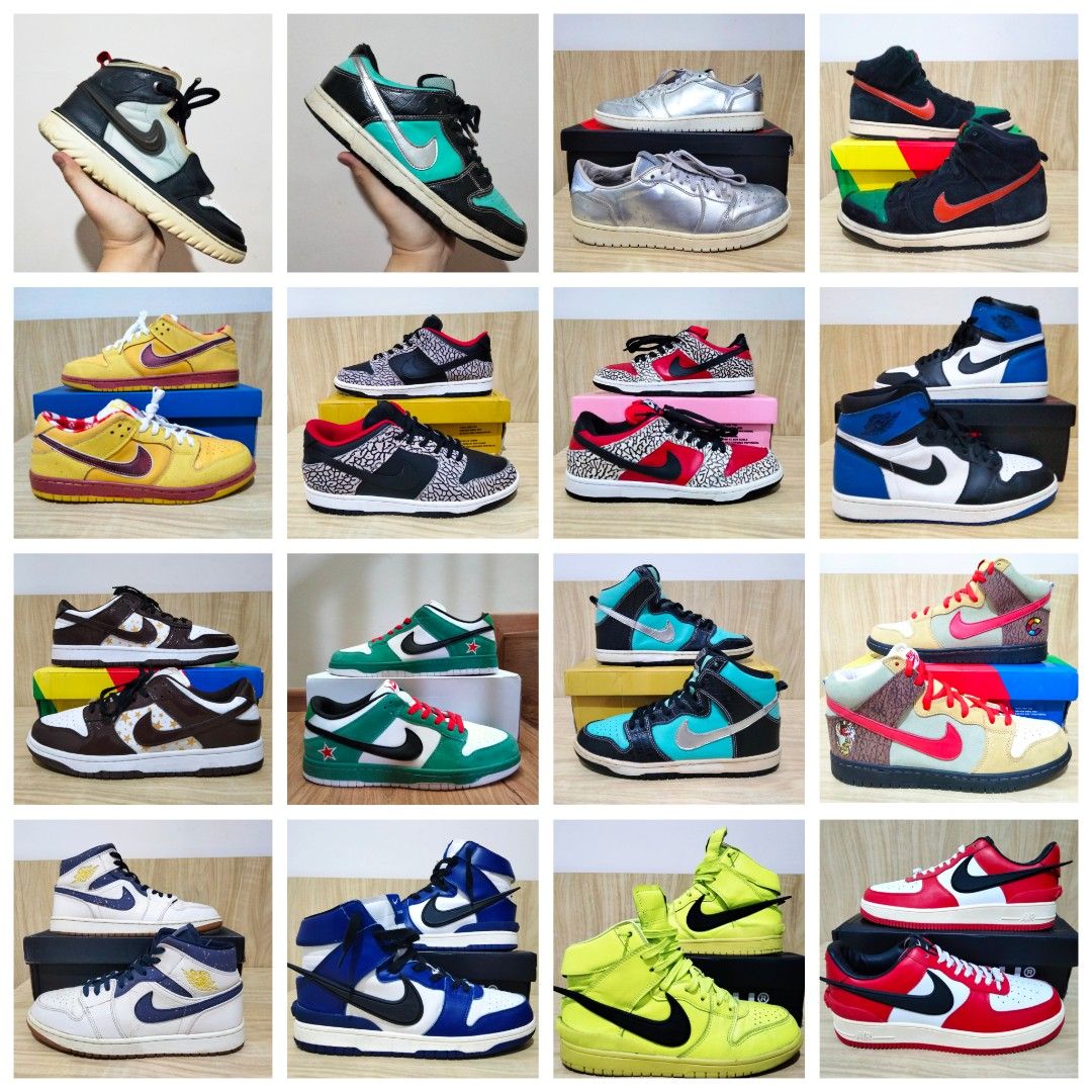 Bundling Koleksi Pribadi Air Jordan 1 Sb Dunk Air Force 1 Sneakers Sepatu Shoes AJ1 AF1 High Low Mid Rare Borongan
